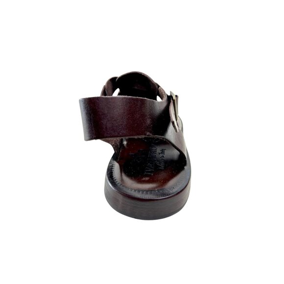 Logan Brown Mens Italian Leather Sandals Shoes main image 7